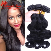 Indian virgin hair body wave 3 pcs lot indian human hair weave wave bundles 100g , unprocessed indian hair extension