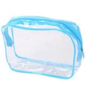 ETya Для женщин из прозрачного ПВХ Чемодан Органайзер упаковка Водонепроницаемый одежда набор кисточек для макияжа сумка туалетных принадлежностей, чехол для путешествий - Цвет: Светло-голубой
