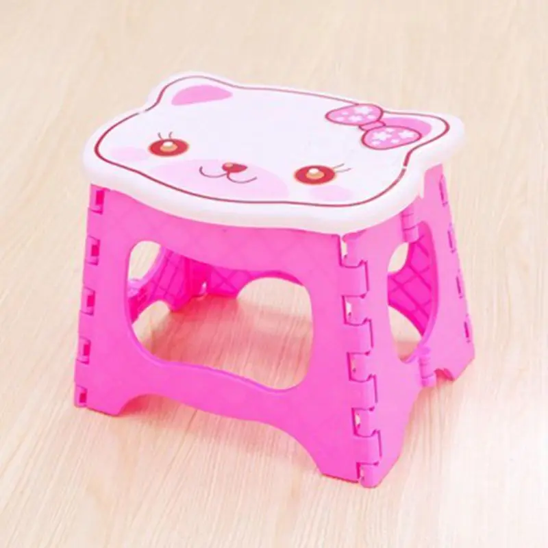

Cartoon chair baby kids children cute plastic folding chair portable home fishing stool free shipping
