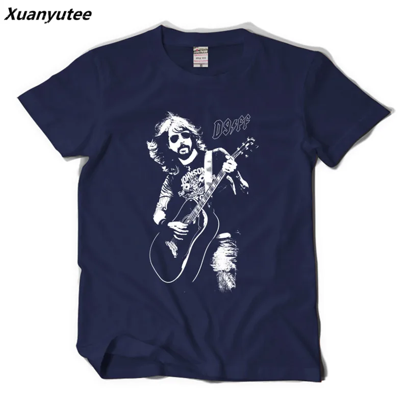 Xuanyutee Foo Fighters футболка Homme хлопковая Футболка с круглым вырезом и коротким рукавом