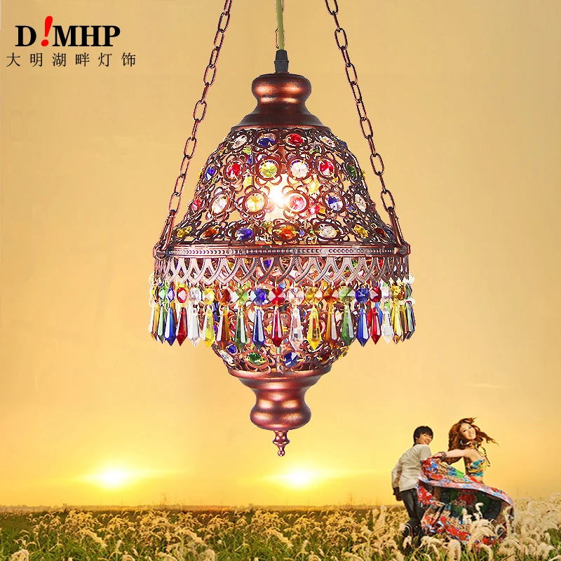 

Mediterranean Style Decoration Handmade Turkish Pendant Light Glass Shades Mosaic Pendant Lamp For Bar Coffee Shop E14