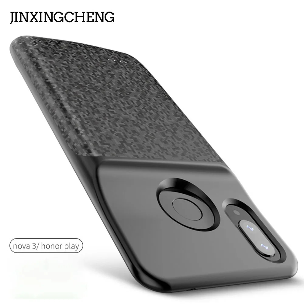 

JINXINGCHENG Soft Frame Battery Case for Huawei Nova 3i 5200mah Back Clip Fast 18650 Battery Charger for Huawei Honor Play