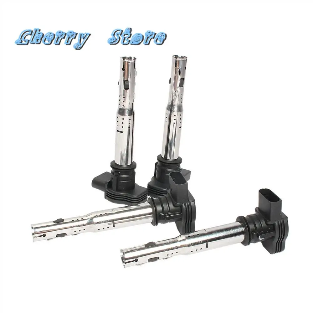 New 4Pcs 07K 905 115 F Ignition Coils For VW Jetta Golf Passat Tiguan