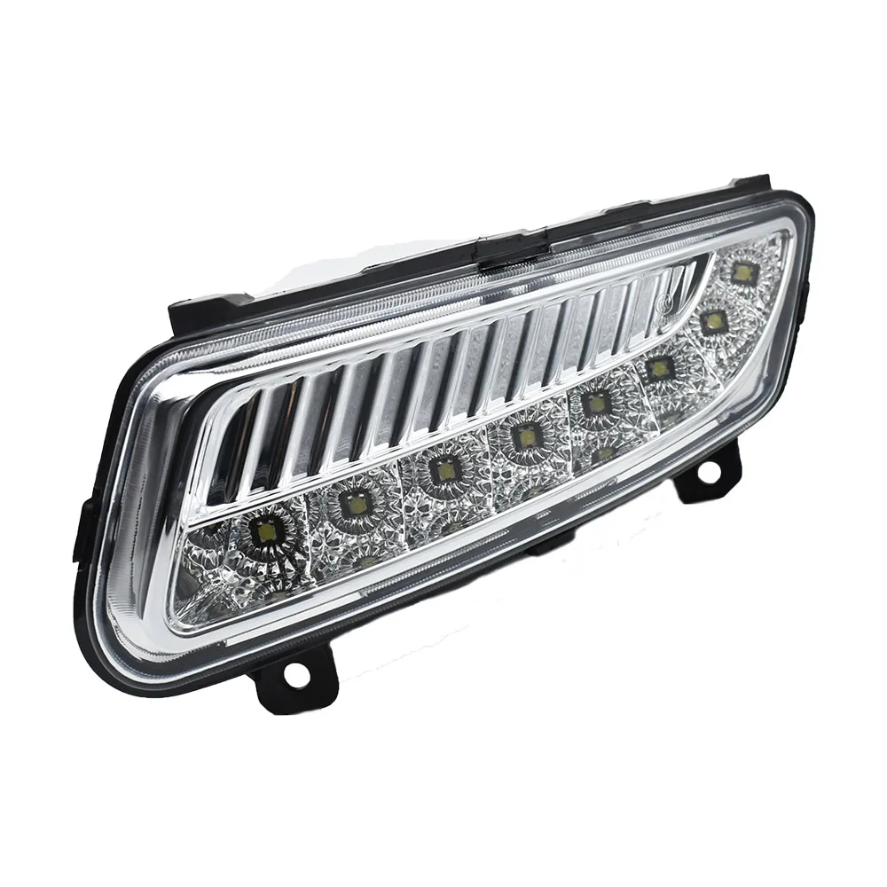  2PCS LED Left Right Front Lower Bumper Fog Lights Assembly for 2009-2013 V W Polo MK5 6R/6C Facelif - 32989033042