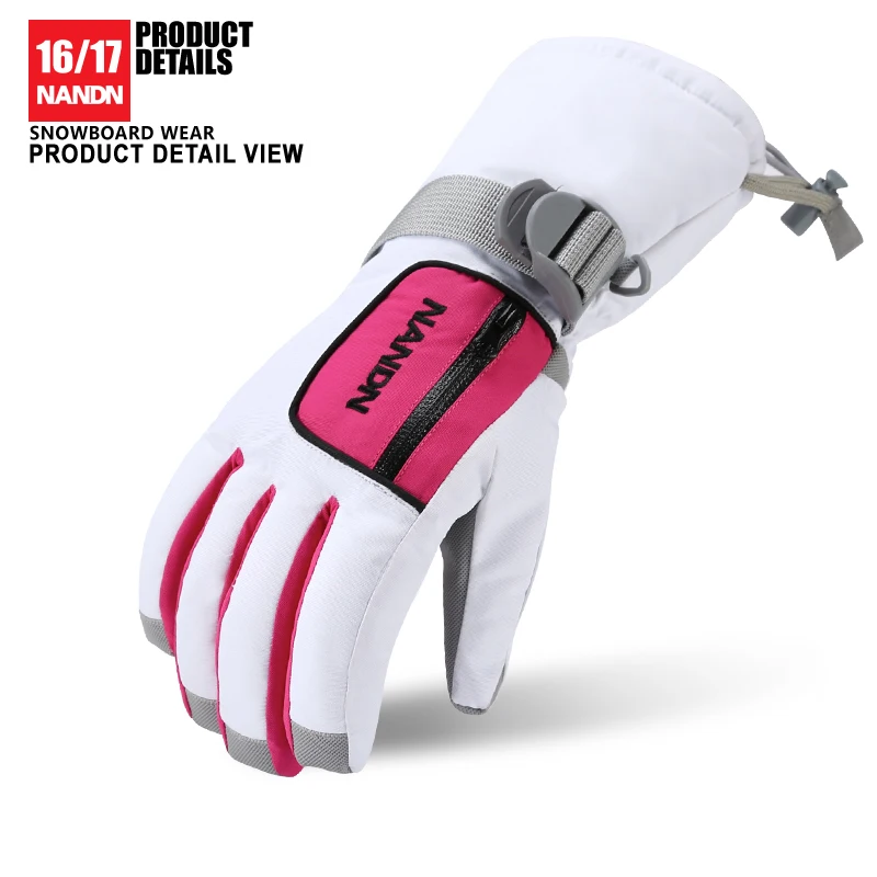 NANDN SNOW Ski gloves men women Keep warm Snowboard Gloves Motorcycle Winter Skiing Climbing Waterproof Snow Gloves 5
