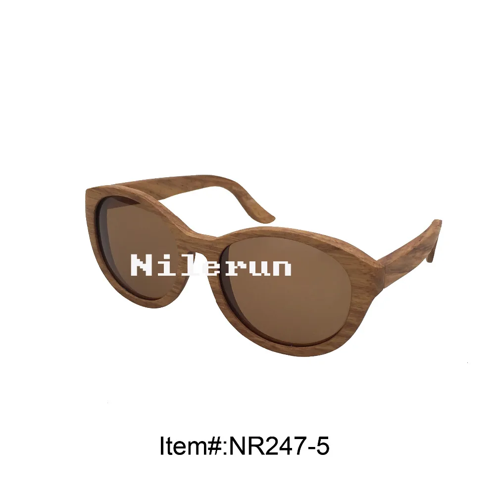 

unique handmade big oval shape brown wooden sunglasses