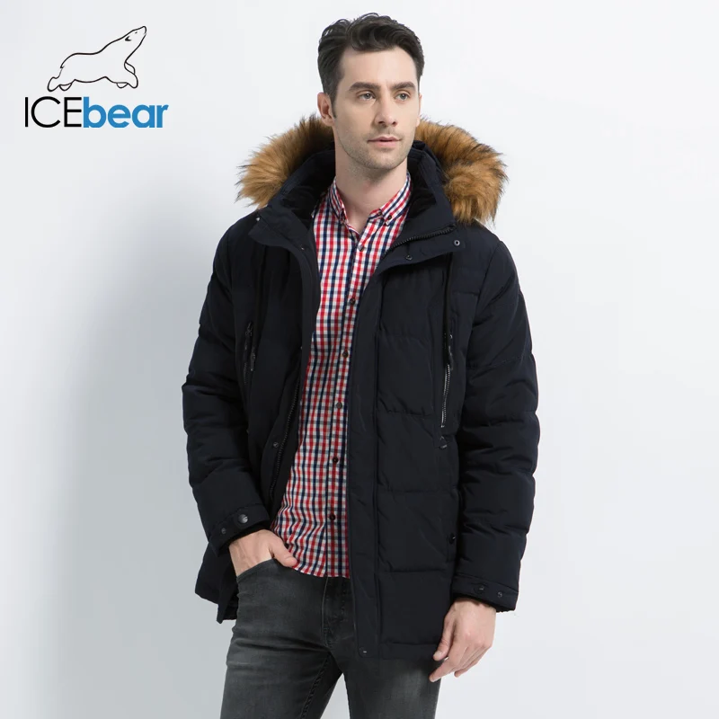 ICEbear2019 Новые мужские хлопчатобумажная одежда Модная мужская куртка с капюшоном
