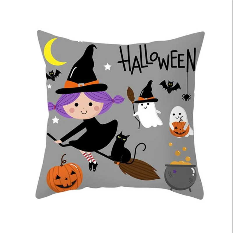 Cute Cat Halloween Decoration Pillow Case Happy Birthday Sofa Cushion Cover Case Xmas Party Pillowcase Gifts - Color: 24