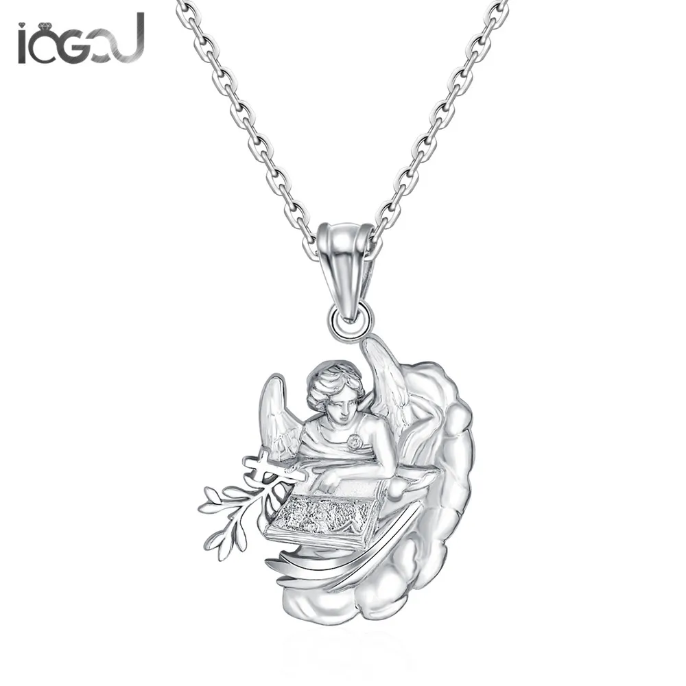 

IOGOU Trendy 925 Sterling Silver Jesus Dogs Men Women Pendants Anniversary Christ Charm Pendants Hip Hop Beautiful Jewelry Gift