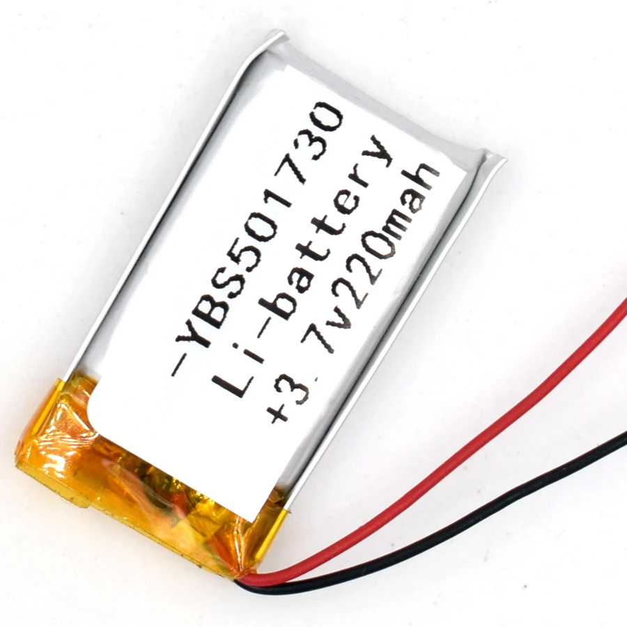 

3.7V 220 mAh Li-Polymer Rechargeable Battery 501730 Li Po ion for GPS Bluetooth MP3 MP4 051730