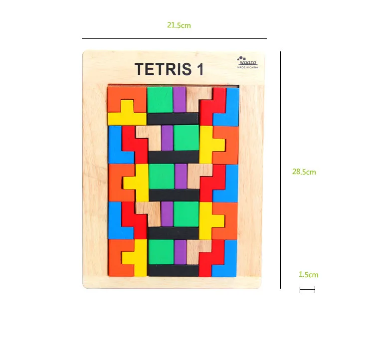 Бару стандартным механизмом kedatangan anak - тетрис Kayu головоломки mainan Игры edukasi bangunan