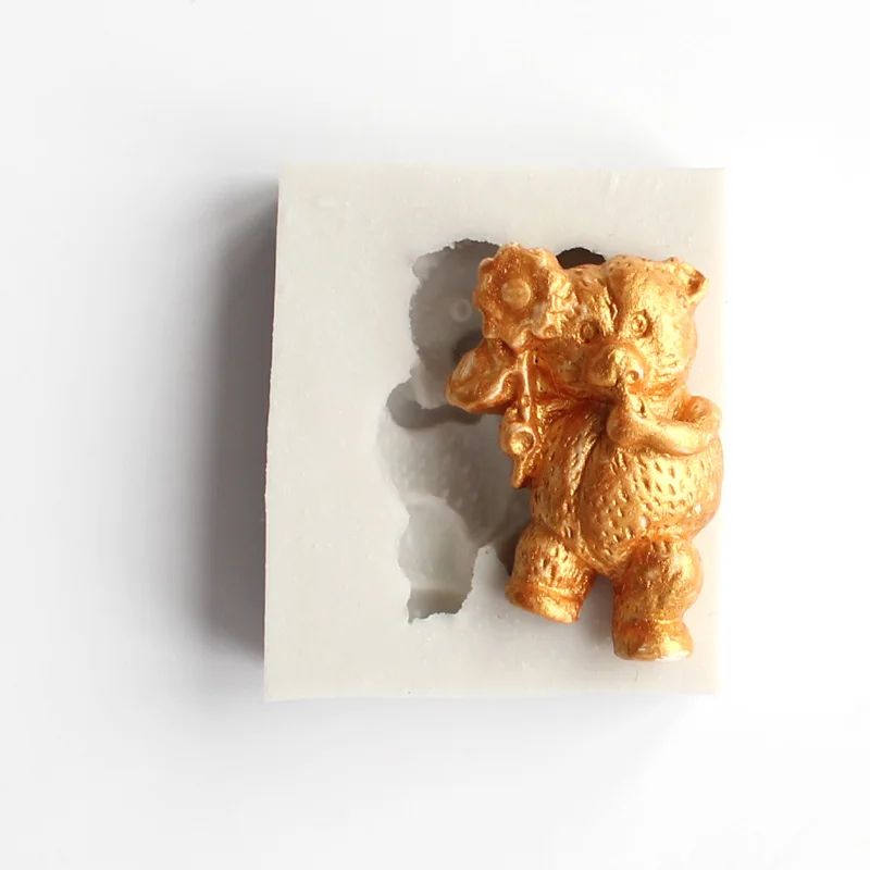 

Bear Chocolate Biscuits Molds Candy Cooking Pastry Baking Cake Fondant Silicone Mould Wedding Decorating Tools