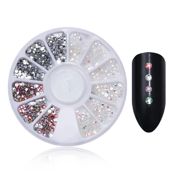 

1 Box Colorful Resin Nail Studs 3D Nail Art Decoration Wheels Nail Accessories DIY Nail Art Tools