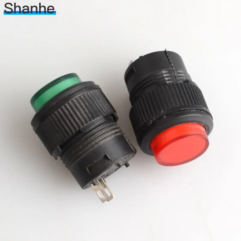 16 мм самоблокирующийся и мгновенный кнопочный переключатель 2pin|switch with led|switch