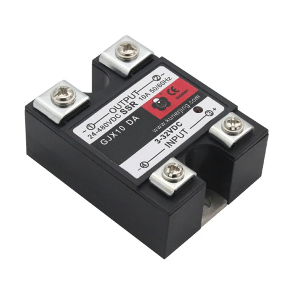 Low Power Safe Relay Led Durable SSR-40DA480VAC 3-32VDC Metal Industrial Solid State Single Phase Electronic DC Module Accessory |