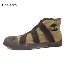 Fine Zero/Мужская обувь с высоким берцем; Повседневная обувь без застежки на плоской подошве; Мужская парусиновая обувь; эспадрильи; мужские кроссовки; zapatillas hombre