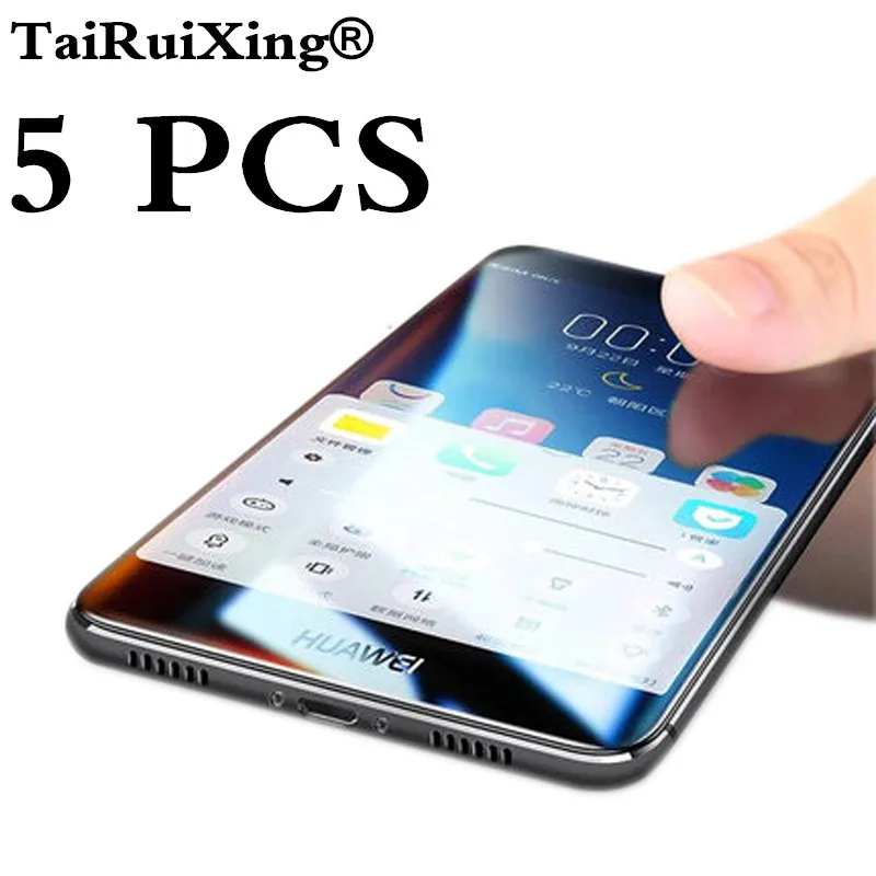 

5 Pcs/Lot Tempered Glass Screen Protector 9H 2.5D Phone Protection Film For Huawei Honor 6A 6C 6X 7 7C 7A 7X 8 9i P20 Lite