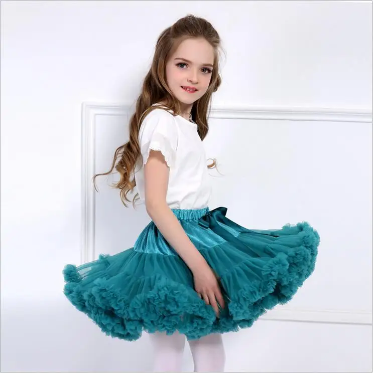 Бирюзовое платье-пачка для маленьких девочек многослойная Короткая мини-юбка-пачка светло-голубого и розового цвета праздничные Платья с