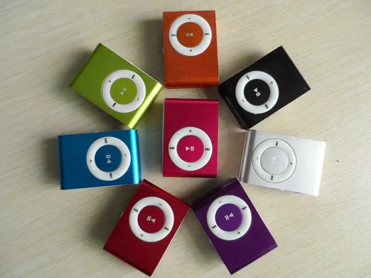 New Original Portable Metal Clip MP3 Player with 5 Candy Colors No