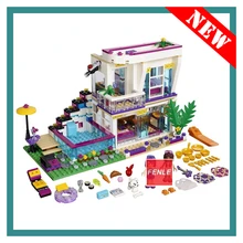 Строительный блок 10498 Совместимость друзья Ливи поп звезда дом 41135 Emma Mia рисунок Развивающие игрушки для детей