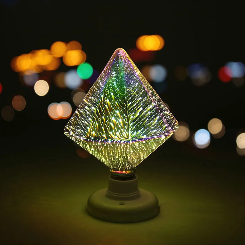 

Shining Fireworks Edison filament bulb 5 Colors Diamond Design E27 Light Bling Flash Star Laser Bulb Home Party Decoration