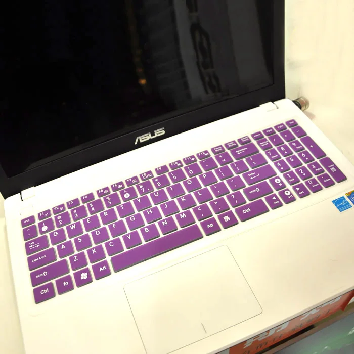Силиконовая клавиатура защитная крышка для Asus x550 A53 K53 A52J N53S X53 A52J N73J N61J K52 K52J x501 A55V X550V X55V - Цвет: Purple