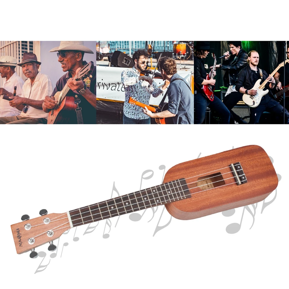 Наоми 21 дюймов бутылка укулеле дизайн Sapele Topboard Backboard палисандр гриф Ukeleles музыкальная игрушка гитара для малышей начинающих детей