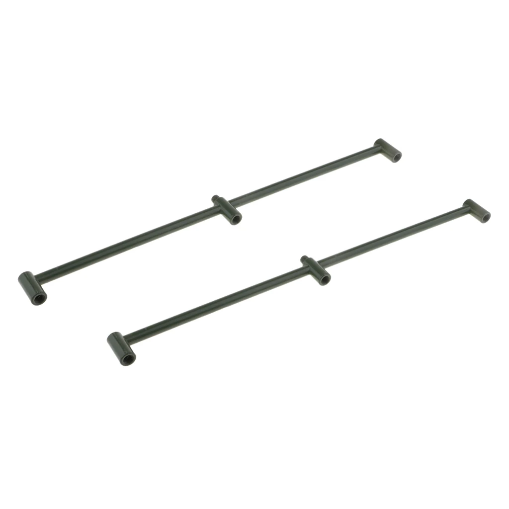 2x Metal Carp Fishing Buzz Bar Fishing Rod Pod Holder Buzzer Bar For 3 Rods