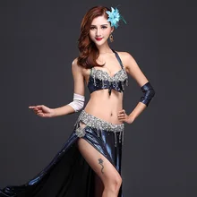 Elegant Oriental Bellydance Dresses 3PCS Bra+Belt+Skirt Professional Stage Performance Belly Dance Costumes Women Dance Wear