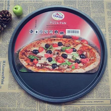 1 шт. 13 дюймов Thicking тарелка для пиццы, инструменты для выпечки, лоток для пиццы, домашняя печь для выпечки, микроволновая печь с антипригарным покрытием, форма для пиццы J0503