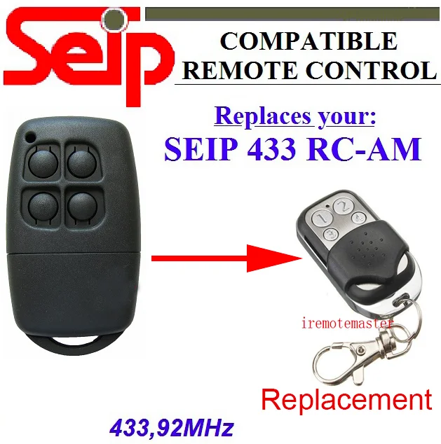 

Seip rc-am garage door replacement 433mhz remote DHL free shipping