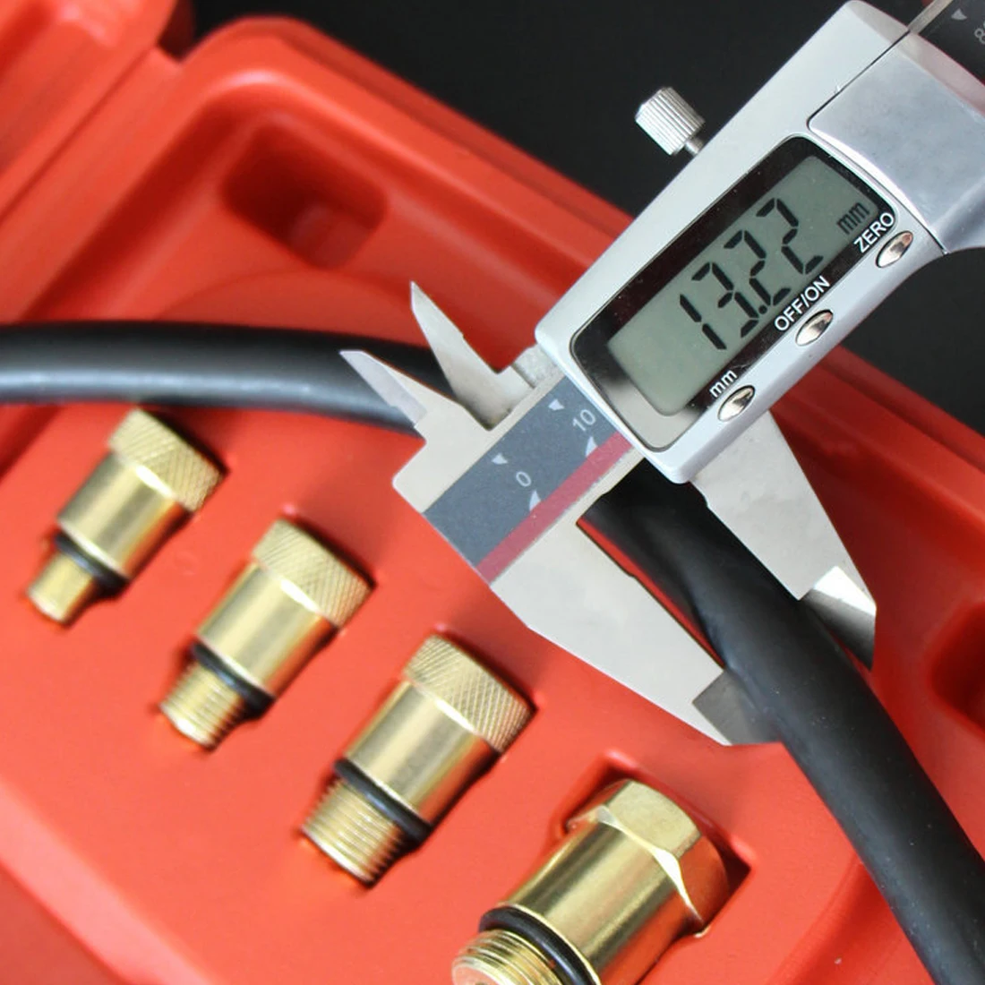 Beste Cilinder Manometer 9 Pcs Benzine Gas Motor Cilinder Compressor Gauge Meter Compressie Tester Lekkage Diagnostic Tool