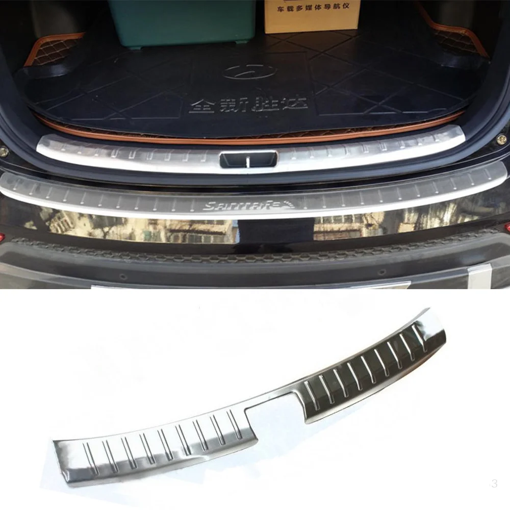 1 шт. Накладка для Hyundai Santa Fe IX45 2013 2014 2015 педаль заднего бампера из нержавеющей