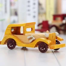 $ Number pulgadas de coches clásicos retro de madera modelo de coche regalos artesanías casa adornos regalo de la decoración de madera maciza de Lujo auto car model shop