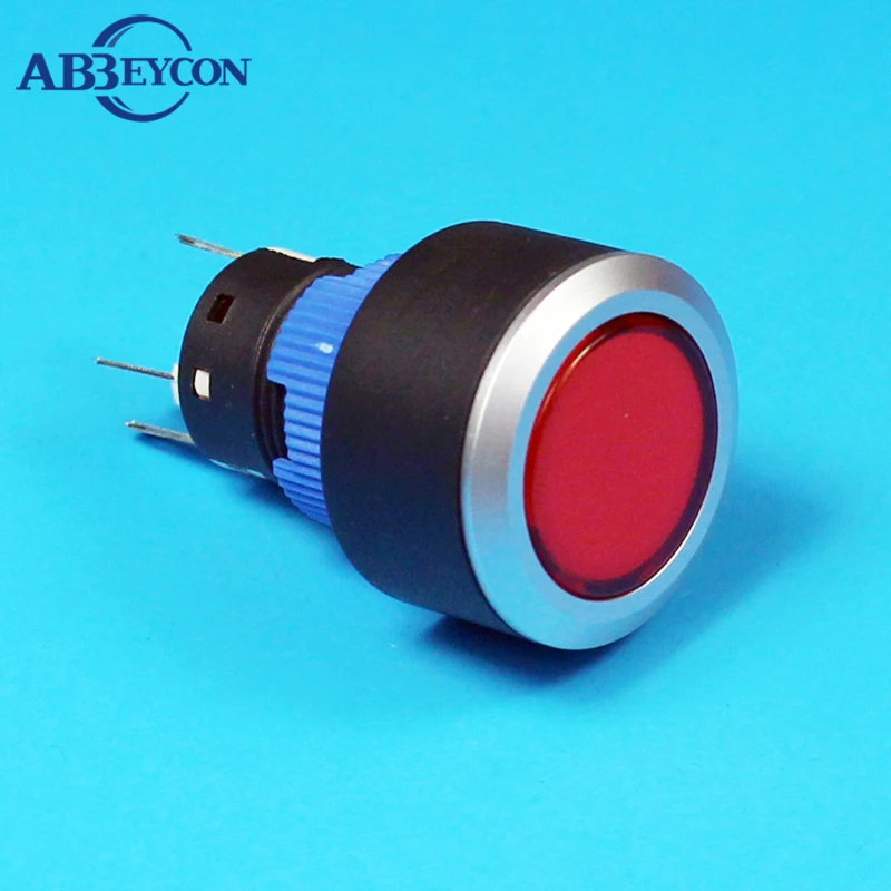 5pcs/Lot Momentary industrial waterproof plastic illuminated push