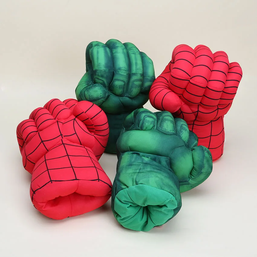 10 ''26 см игрушки с супергероями Невероятные перчатки-блокшив/Человек-паук Плюшевые Перчатки Человек-паук Smash руки детская игрушка