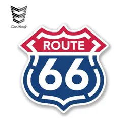 EARLFAMILY 13 см x 11 США Route 66 винил стикеры красный, белый синий знак шоссе машина, бампер, окно украшения Графический автомобиль