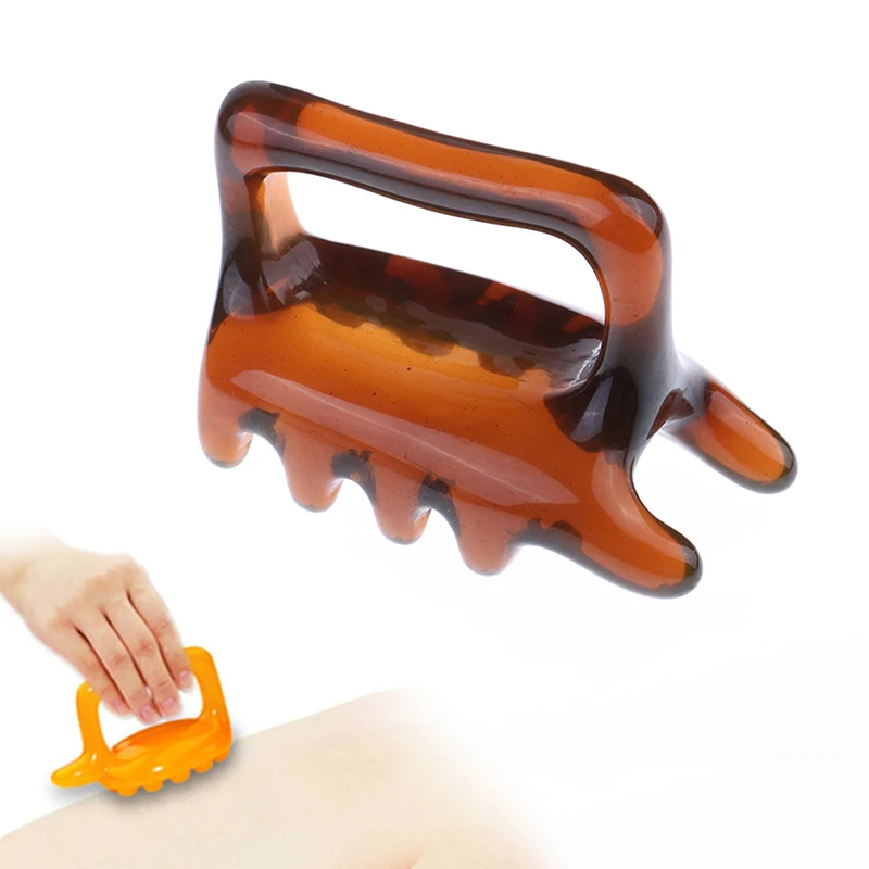 1pcs Natural Resin Scraping Tool Back Massage Guasha Board Beeswax Scrape Therapy Massagerin