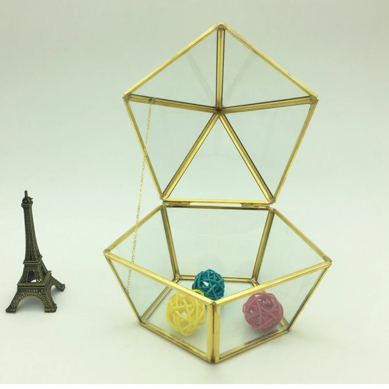 Стеклянный геометрической формы цветок номер моделирование сочные микро пейзаж горшок прозрачный коробка для хранения lucky star Желая бутылки