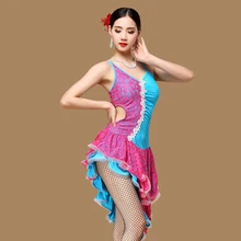 Модное бальное танцевальное платье для соревнований Самба костюм для сальсы платья женское платье в стиле латино кружево