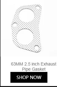 63 мм, 2,5 дюйма, 5 шт./лот, алюминиевая прокладка, выхлопная прокладка двигателя автомобиля/универсальная Прокладка выхлопной трубы с двумя отверстиями TT101116