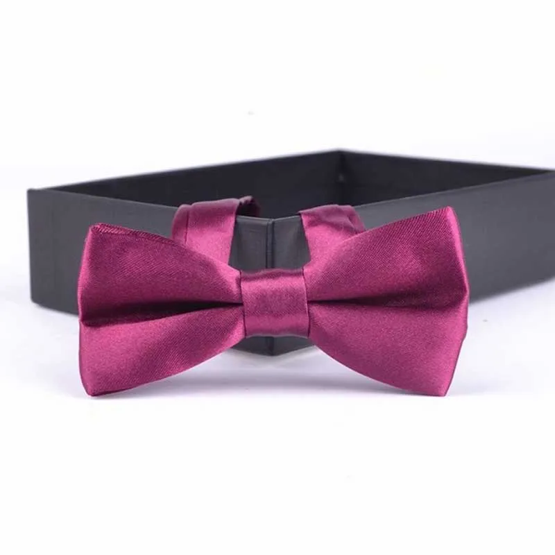 Kid Plum Purple 35 цветов, однотонные модные галстуки-бабочки для жениха, мужчин, детей, торжественные цветные галстуки-бабочки для мужчин, свадебные галстуки-бабочки - Цвет: Kid Plum Purple