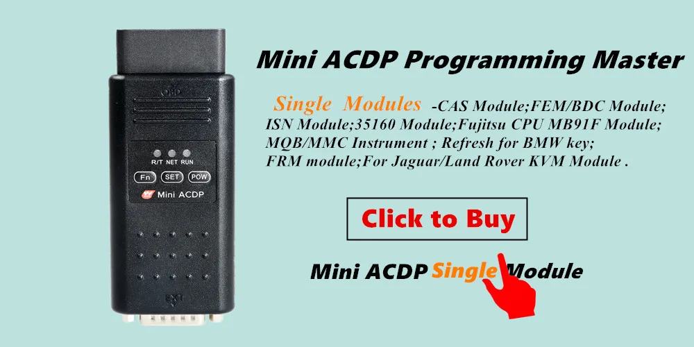 Yanhua Mini ACDP Module9 для Land Rover Key Программирование Поддержка KVM от- добавить ключ и все Утерянные ключи