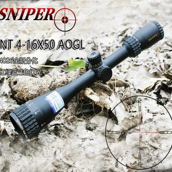 

Sniper NT 4-16X50 AOGL Full Size Glass Reticle Riflescopes Optics Optical Sight for Hunting RGB Illuminated Scopes