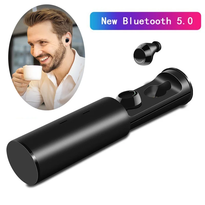

Bluetooth 5.0 Earphone Waterproof Handsfree Headset Touch Control Hd Stereo With Charging Box Earpiece Mini Earbud For Phone Pc