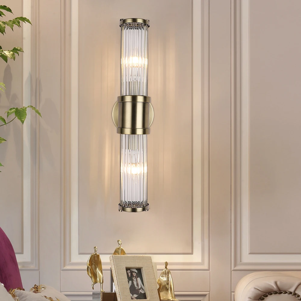 Современный блестящий хрустальный настенный светильник, бронзовый/серебристый, для спальни, светодиодные Настенные светильники, Светильники для гостиной, настенные бра, светильники