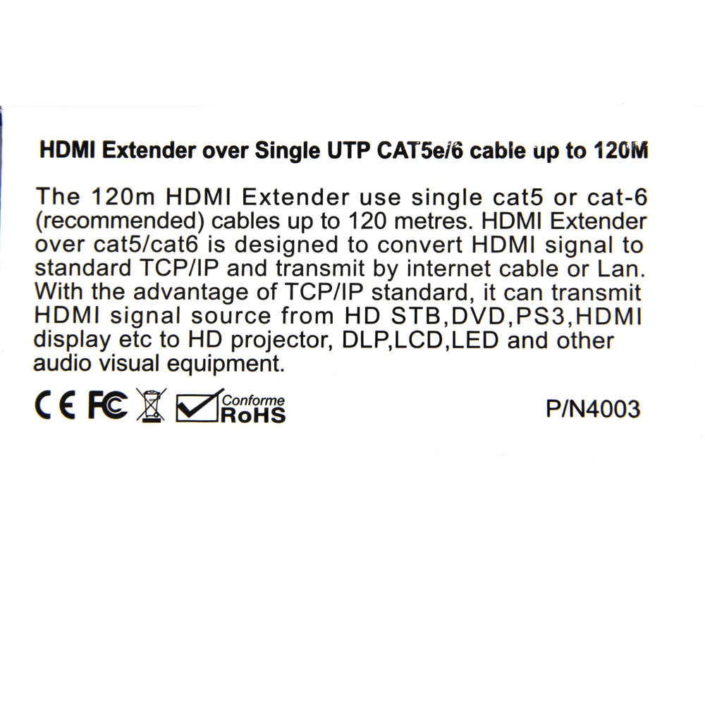 1080 P HDMI Extender 120 м по TCP/IP Cat5e/6 Ethernet-кабель HDMI инфракрасный передатчик/приемник с ИК