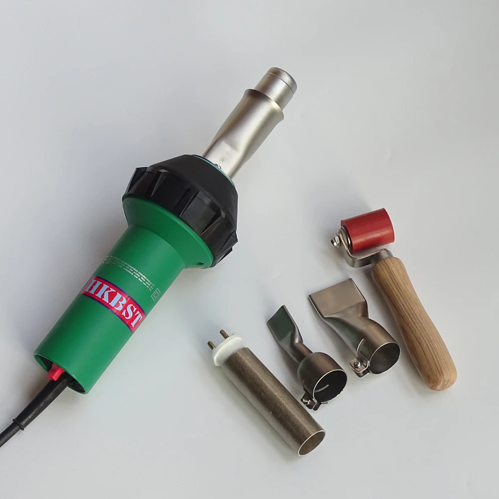 

HKBST hot air welding gun plastic welder for PP,PVC,PE,PPR,vinyl floor,Geomembrane,tarpaulin,banners with 5pcs accessories