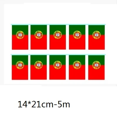 PORTUGAL 6 meters BUNTING FLAG 20 flags 9'' x 6'' PORTUGUESE STRING flags 15 x 