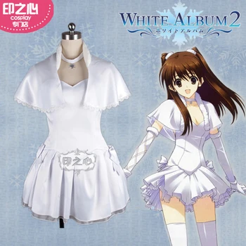 

[STOCK] 2018 Anime WHITE ALBUM 2 Ogiso Setsuna Cosplay Costume White Lolita Dress Stage Uniform For Christmas Free Shipping New